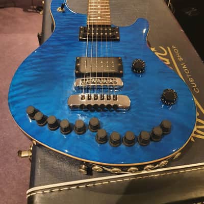 Crazy RARE Washburn USA Custom Shop AAA Quilt 10 Top Artist Guitar! 7 pickups & inputs! PRS style! image 7