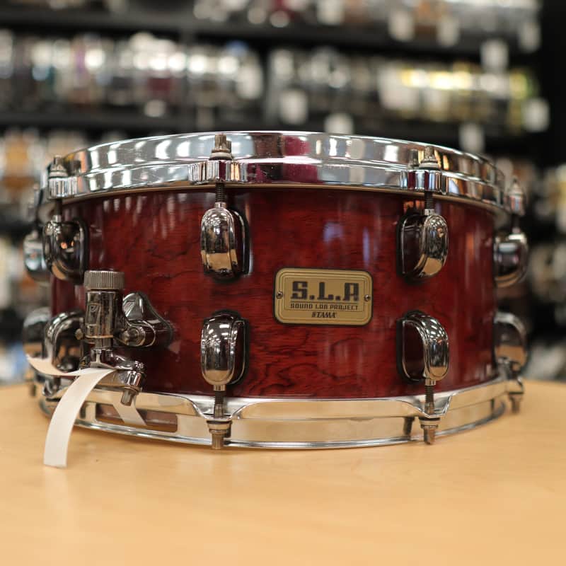 Pre-Owned Tama S.L.P. 6x14" G-Bubinga Snare Drum 12-Ply LGB146NQB (Natural Quilted Bubinga) image 1