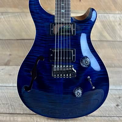 PRS Wood Library Custom 24 Semi-Hollow Flame Maple 10 Top - Whale Blue 386418 image 7
