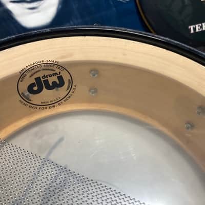 DW Terry Bozzio's 5x13" Collector's Craviotto Solid Shell Snare Drum 1998-Transparent Black Satin Oil image 23