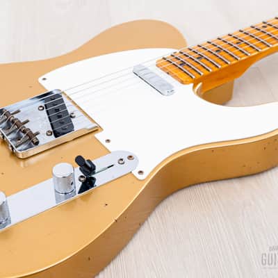 2023 Fender Custom Shop B2 1958 Telecaster Journeyman Relic Aged HLE Gold w/ Case & CoA, Lightweight image 6