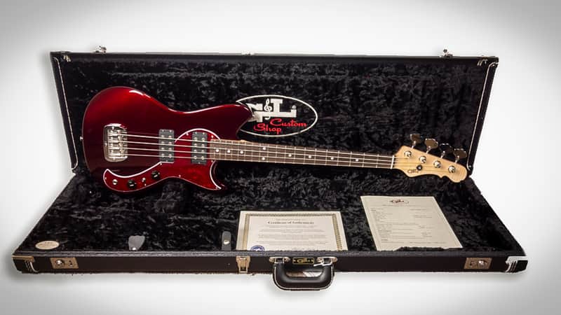 G&L Fallout USA Custom Shop Bass - 30" scale 2-PU - Ruby Red Finish - 8.9 pounds - CS2207007 image 1