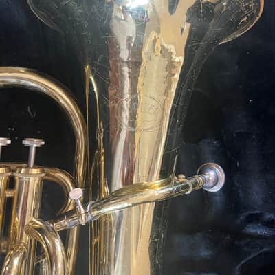 Jupiter JEP470 Euphonium, 4  piston,  Gold with case and  mouthpiece image 4
