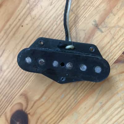 Fender Telecaster / Esquire Pickup Black Bottom Flat Pole Pieces 1950-1955 Black image 1