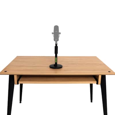 Shure by Gator Round Base Desktop Mic Stand with Standard Height-Adjustable Twist Clutch and 6" Base; (SH-DESKTOP1) image 5