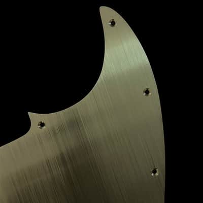 Jazz Bass Pickguard Scratchplate - 10-hole Contemporary - Brushed Brass - Made To Order image 4