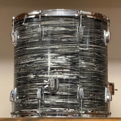 1966 Ludwig Oyster Black Pearl 16x16" Floor Tom image 10