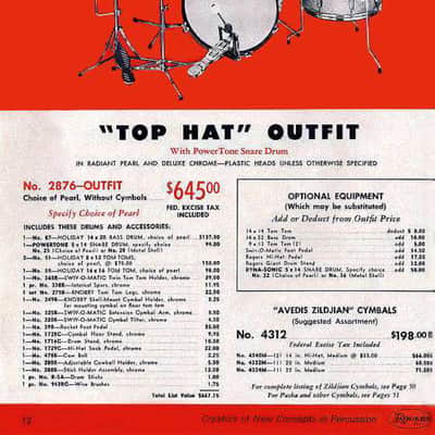 VINTAGE Rogers Holiday 1960's 4 Piece Drum Kit image 10