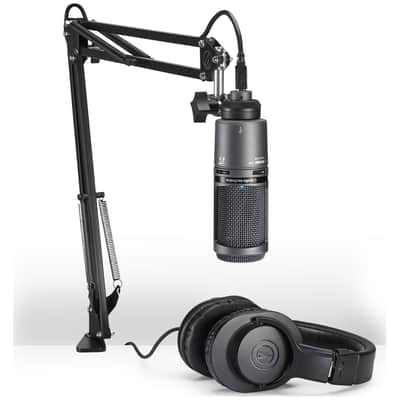 Audio-Technica AT2020USB+PK Podcast Bundle
