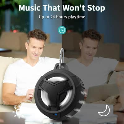 Waterproof Bluetooth Shower Speaker, Portable Wireless Speaker for Kayaking, Camping, Beach, Travel & Outdoor Use image 7