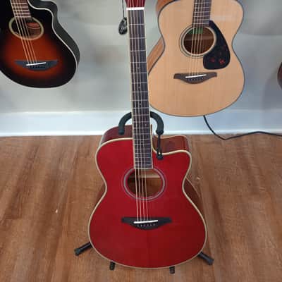 Yamaha FSC-TA TransAcoustic Concert Cutaway Acoustic Electric Guitar - Ruby Red image 1