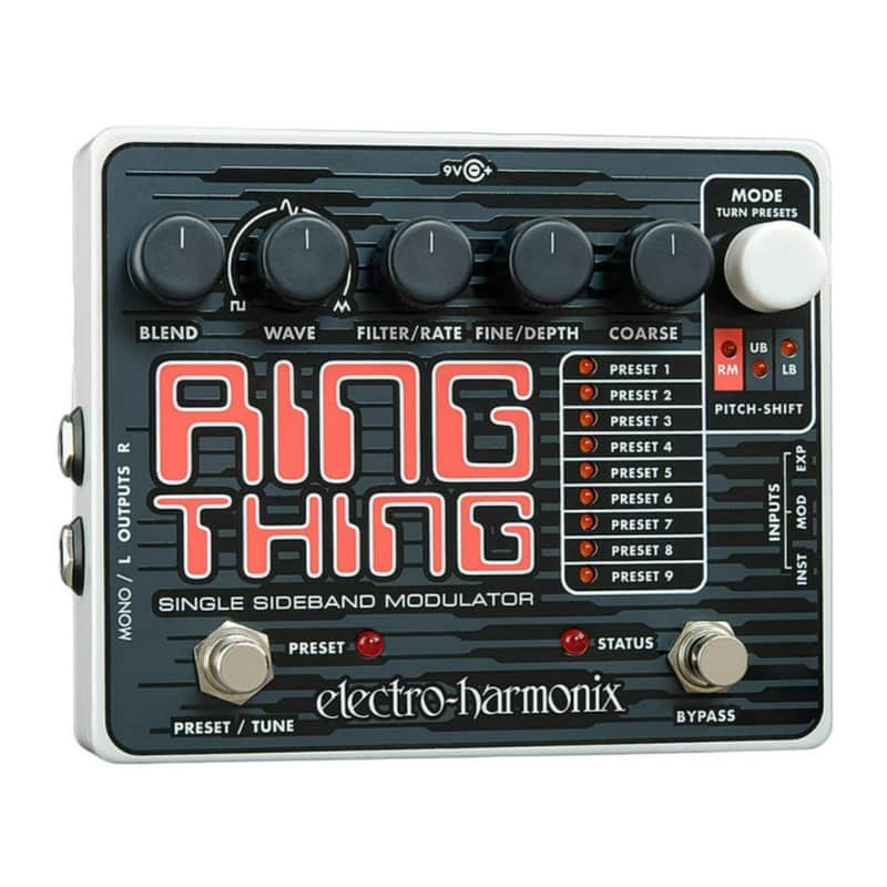 Electro Harmonix Ring Thing Single Sideband Modulator with Blend Knob, Wave Knob, Filter Rate Knob, Fine/Depth Knob, and Coarse Knob image 1