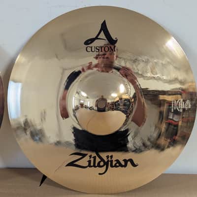 Zildjian 14" A Custom Hi-Hat Cymbals (Pair) 1991 - Present - Brilliant image 9