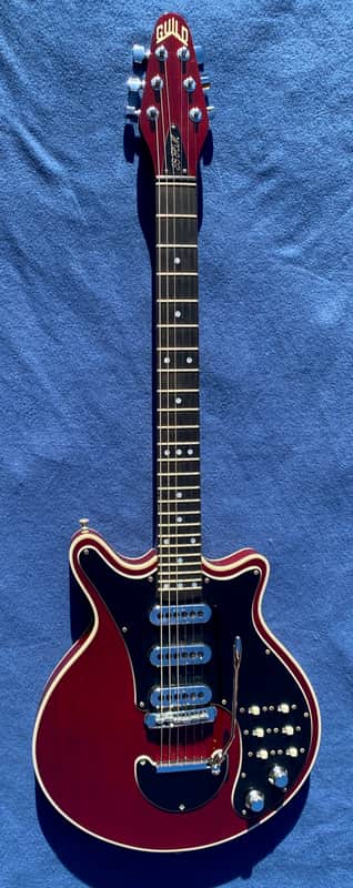 Guild Brian May Signature 1993 - Red see trough body image 1