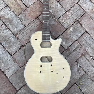 Tiger Maple Top Les Paul Style Guitar Body with Neck, Rosewood Fingerboard image 1