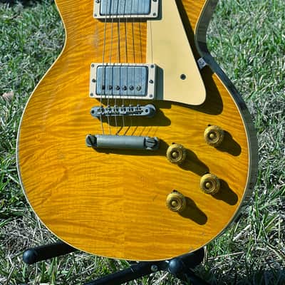 2025 Gibson Custom Shop 1959 Les Paul Standard Reissue R9 – Lemon Burst Murphy Lab Ultra Heavy Aged – Incredible Flame Top image 9