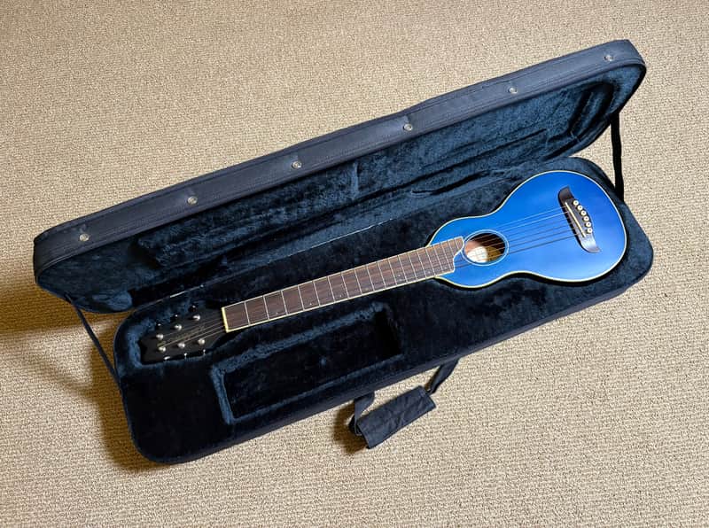 Washburn Rover RO10TBL Travel Acoustic Guitar Trans Blue image 1
