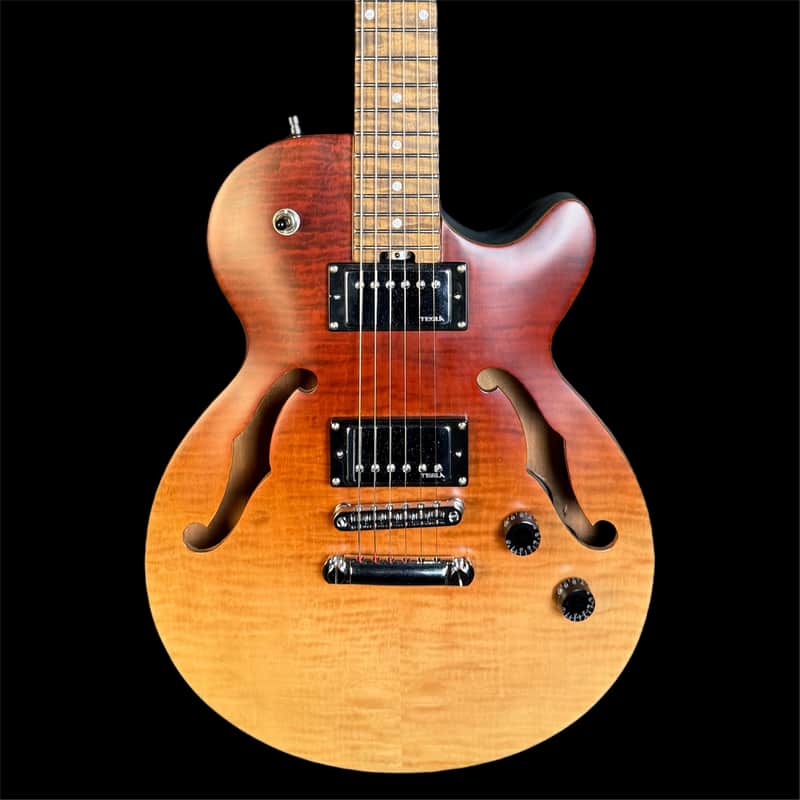Harley Benton Aeolus Semi Hollow Electric Guitar in Frost Flame image 1
