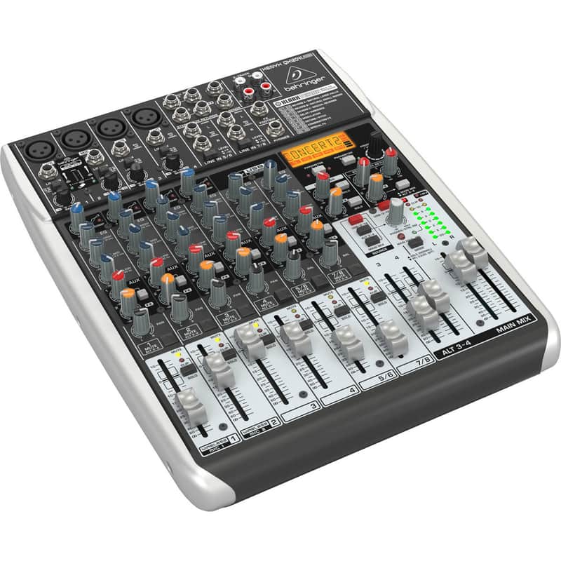 Behringer Xenyx QX1204USB Premium 12-Input 2/2-Bus Mixer, Bundle with Headphones and Cable image 1