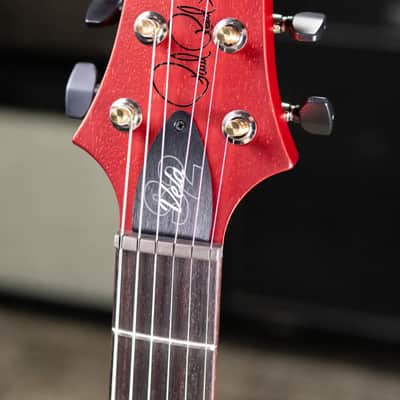 PRS S2 Vela Semi-Hollow Satin Electric Guitar - Red Apple Metallic with Gig Bag image 5