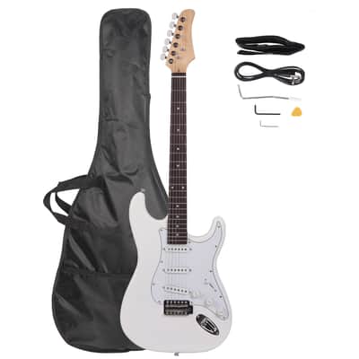 Ukscs Rosewood Fingerboard Electric Guitar - White image 9