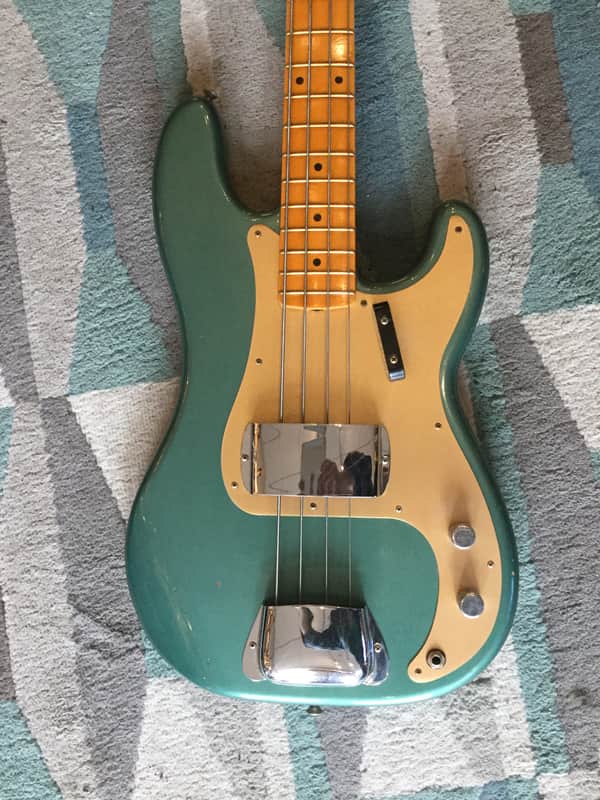 Fender  Custom Shop Relic Precision bass P-Bass 2017 Sherwood Green Metallic image 1