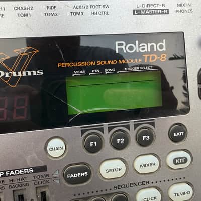 Roland td-8 Drum Module Brain td8 - DISCOUNTED - CRACK ON PLASTIC COVER image 2
