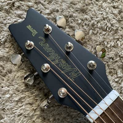 Blue Washburn Warrior 34 Inch Acoustic Guitar, Spruce Top Body, Rosewood Fretboard, Mahogany Neck image 10