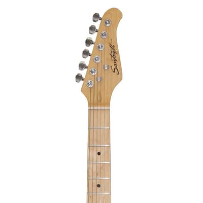 Sawtooth ET Series Electric Guitar, Sunburst with Aged White Pickguard image 6