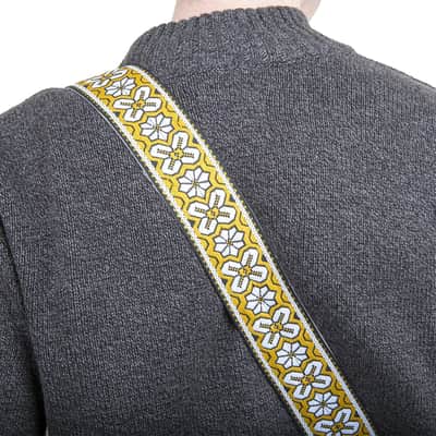 D’Andrea Ace Vintage Reissue Guitar Strap – Greenwich – Replica of Guitar Strap Used by Bob Dylan, Featured on Greatest Hits Album Cover image 4