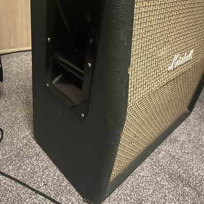 Marshall 2x12 Slant Cab 1966A Vertical Cabinet upgraded speakers 1980's - Racing Green Tolex image 3