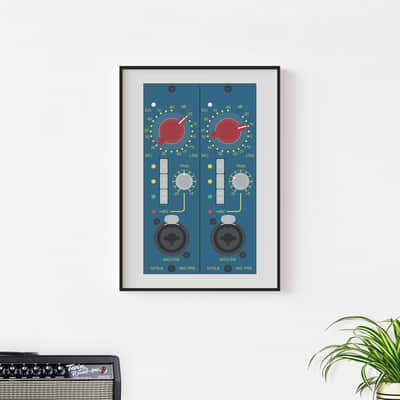 Preamp Module Print - Music Producer Poster, Neve Mic Pre Print (30x40cm Size) image 3