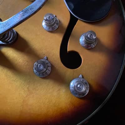 c.1968- Firstman /Burns S2-A Broadway Series Hollow Body MIJ Vintage Guitar “Sunburst” image 7