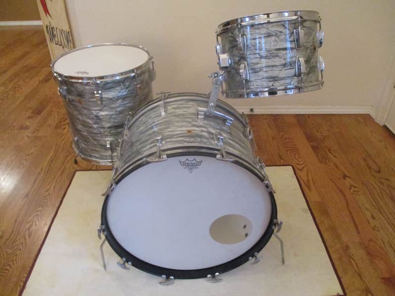 Vintage Ludwig Super Drums, Sky Blue Pearl, Date Stamped 1967 - Outstanding! image 1