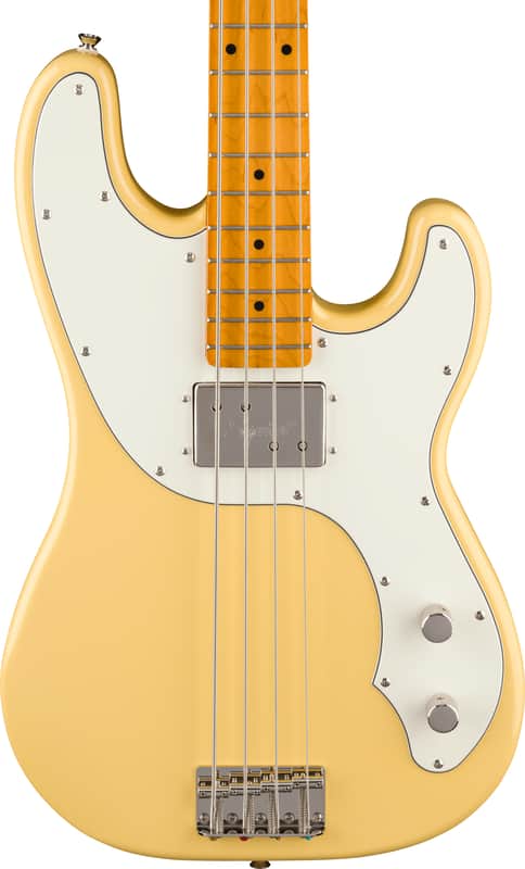 Squier Classic Vibe Telecaster 4-String Bass Guitar, Maple Fingerboard, Vintage White image 1