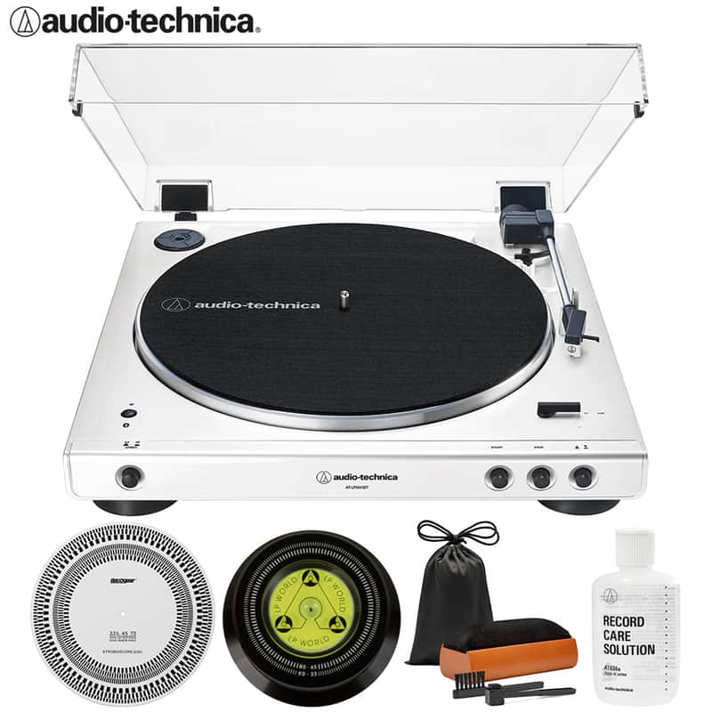 Audio-Technica Fully Automatic Wireless Belt-Drive Turntable w/ Bluetooth + Record Care Bundle image 1