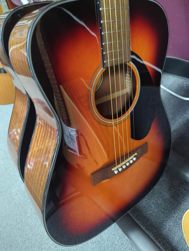 Fender CC60S Concert Acoustic Guitar - Red burst image 1