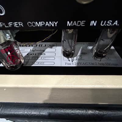Matchless Lightning 15-Watt Guitar Amp Head & ESS Cabinet 2022 - Black/ Mocha/ White image 17