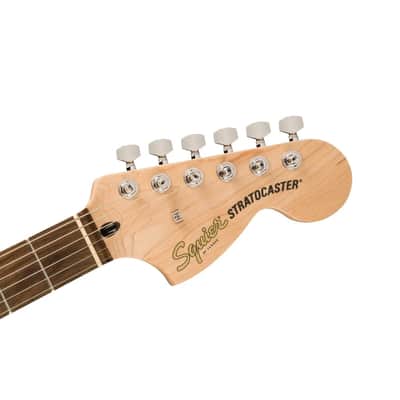 Fender Squier Affinity Series Stratocaster Mustang Micro Pack, Laurel Fingerboard, Black, Gig Bag image 5