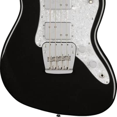 Paranormal Rascal Bass HH, Laurel Fingerboard, White Pearloid Pickguard, Metallic Black image 1