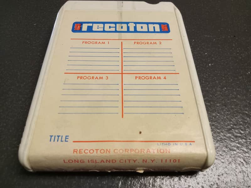 Recoton Blank 8 Track Recording Tape 1970s - White image 1