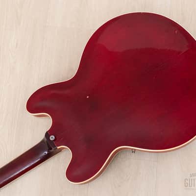 1962 Gibson ES-335 TDC Vintage Semi-Hollow Guitar Cherry w/ Bigsby, Pat # Pickups, Lifton Case image 15