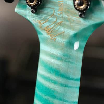 PRS Private Stock Custom 24-08 Semi-Hollow Electric Guitar - Bahamian Blue Glow with Hardshell Case image 8