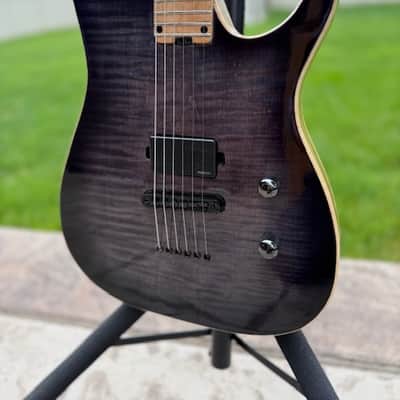 custom built Ibanez style guitar Ibanez/ESP E 2025 - Black nitro image 2