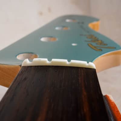 Tokai Jazz Sound AJB90 Bass Neck 2015 Ocean Turquoise Metallic Matching Headstock Rosewood Fretboard Made in Japan MIJ image 3