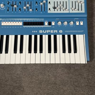 UDO Audio Super 6 12-Voice Polyphonic Binaural Analog-Hybrid Synthesizer 2020 - Present - Blue image 4