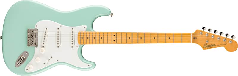 Squier Classic Vibe '50s Stratocaster HT Maple FB Parchment Pickguard Surf Green