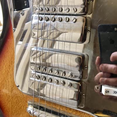 RARE Melody Plus RD4V 1965 4 Pickup Sunburst Vintage Solid Body Electric Guitar image 5