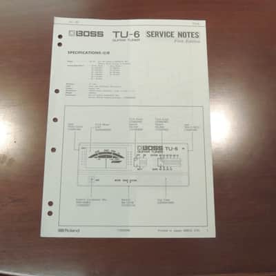 Boss TU-6 Service Notes [Three Wave Music] image 1