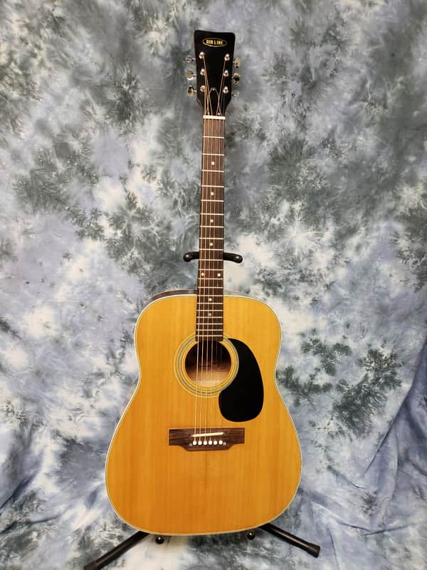 1975 Air Line Adjustable Bridge Dreadnought Flat Top Western Guitar Original Soft Shell Case image 1